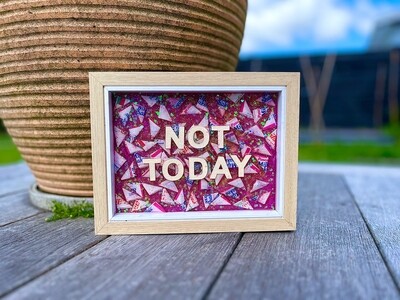 Framed Resin Artwork: Not Today