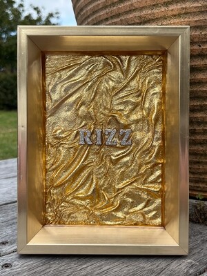 Framed Resin Artwork: Rizz