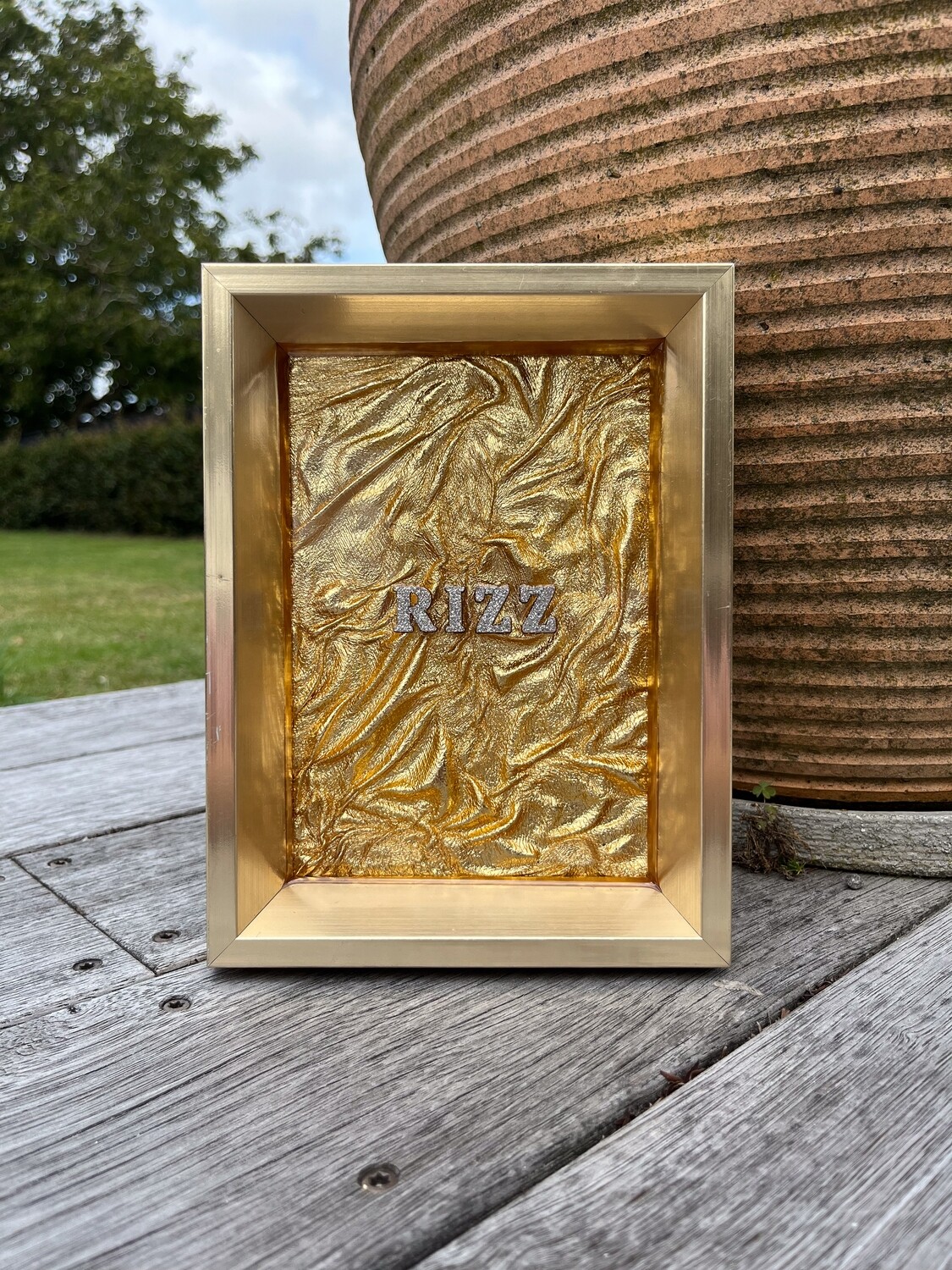 Framed Resin Artwork: Rizz