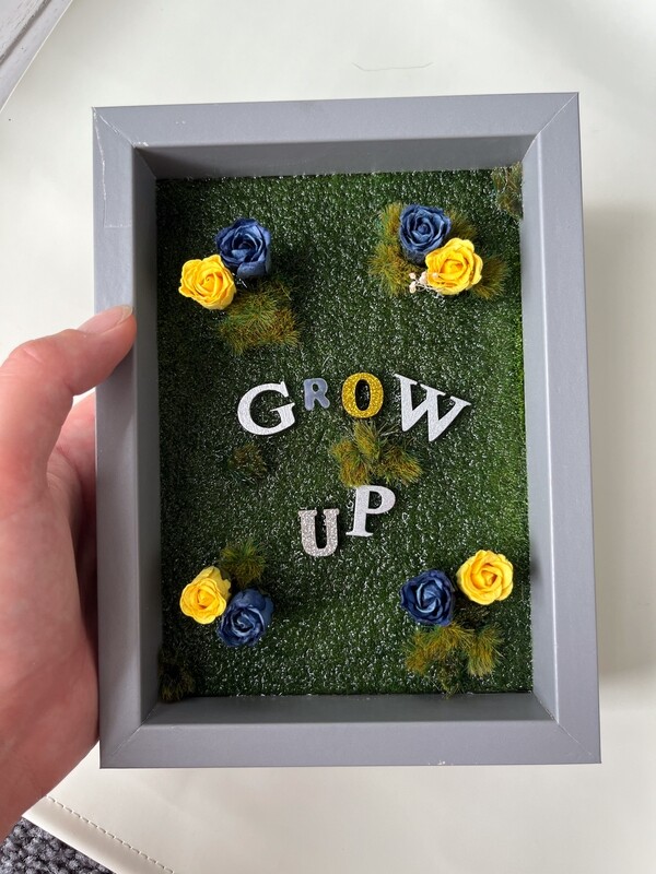 Framed Resin Artwork: Grow Up