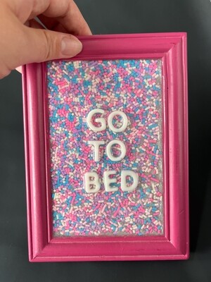 Framed Resin Artwork: Go to Bed