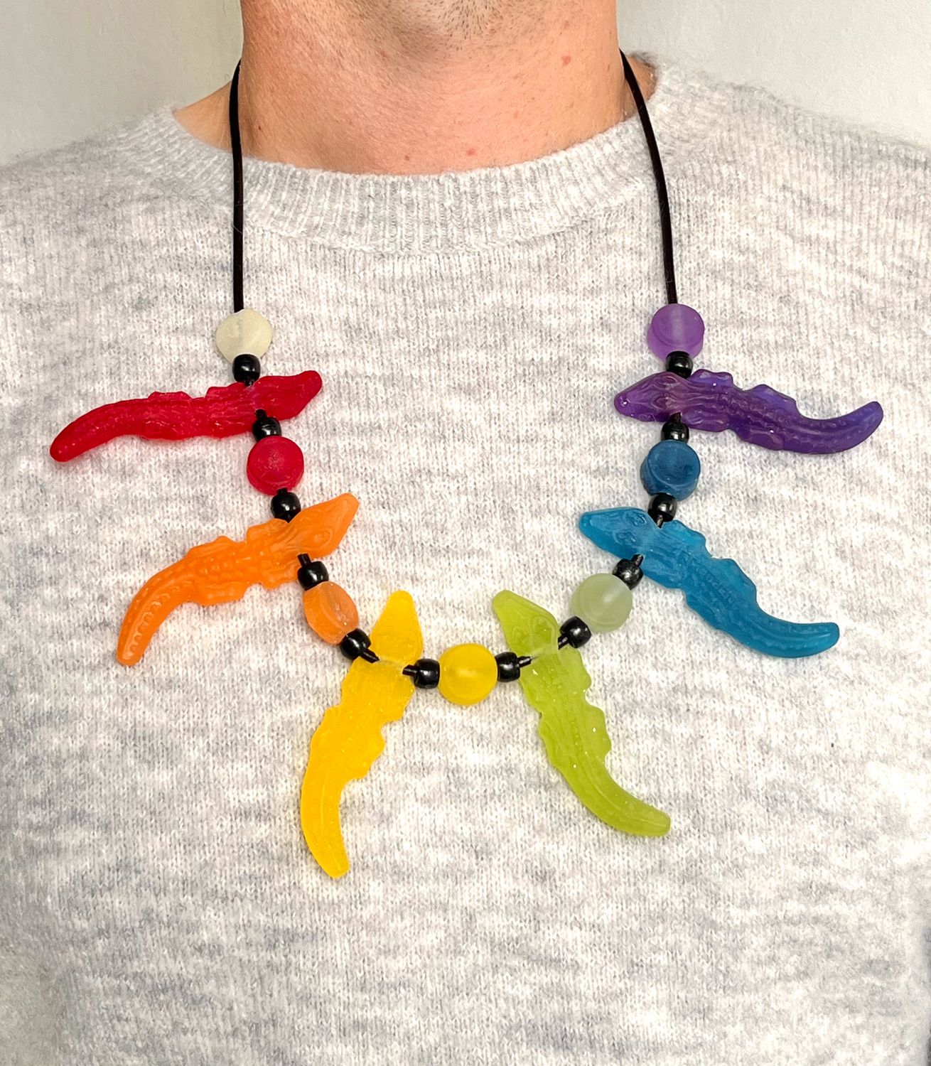 Croc Lollie Rainbow Necklace