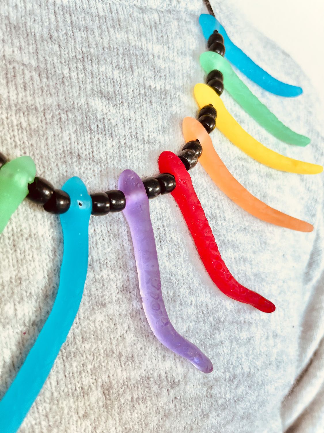 Snake Lollie Rainbow Necklace
