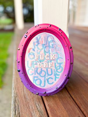 Framed Resin Artwork: F*ck Off
