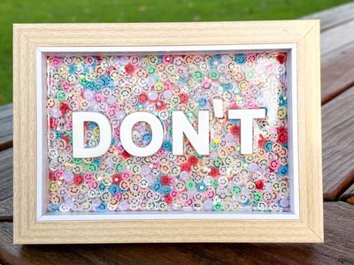 Framed Resin Artwork: Don't