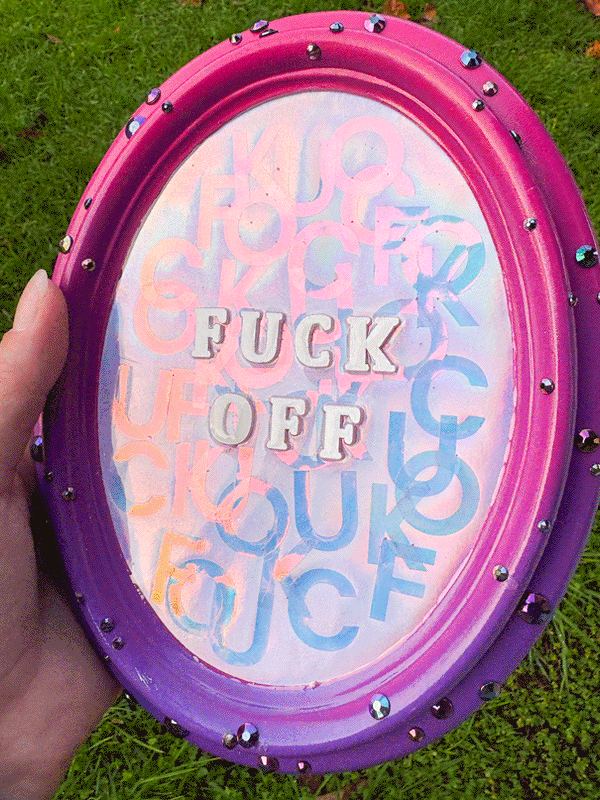 Framed Resin Artwork: F*ck Off