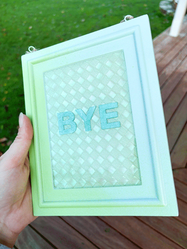Framed Resin Artwork: BYE