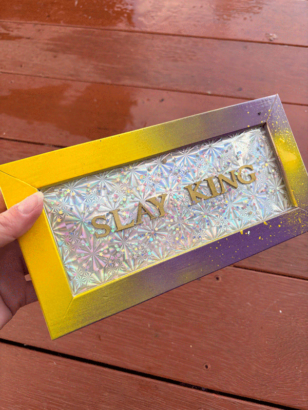 Framed Resin Artwork: Slay King 🫅👑