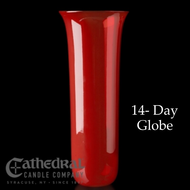 Red Globe for 14-Day Candle