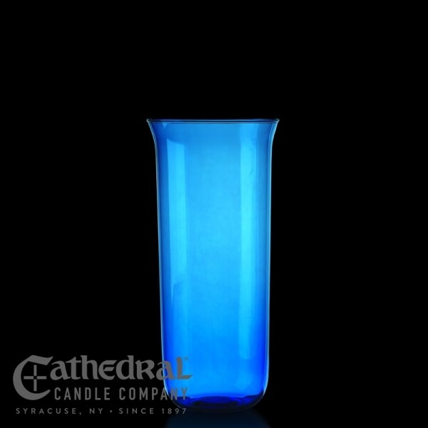 Blue Clear Glass Globe for 7-8 Day Sanctuary Candles