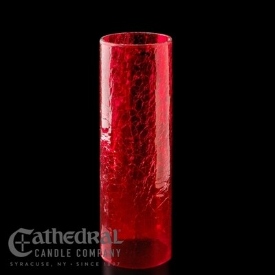 Crackled-Glass Cylinder Ruby