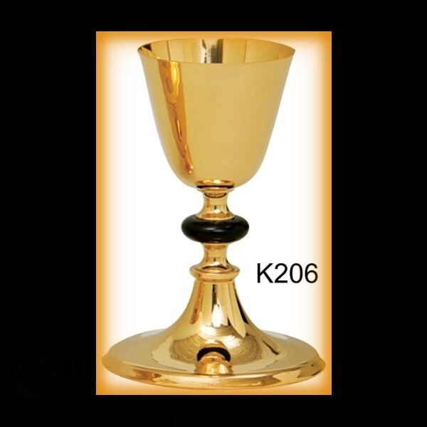 24kt Gold Plate Chalice with 5-1/2&quot; Paten