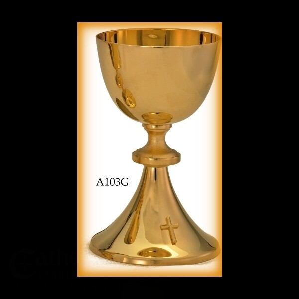 24k Gold Plated Chalice &amp; Paten