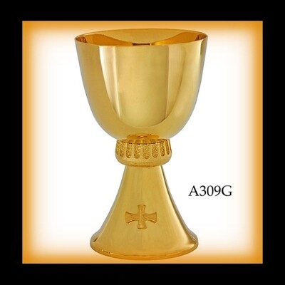 24k Gold Plate Chalice & Paten