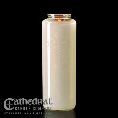 6-DAY Devotional Candle in Glass. (Opal)