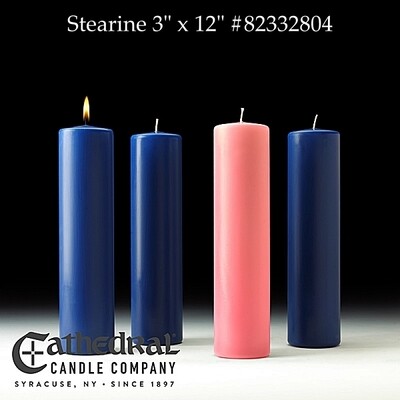 Select Stearine Wax .......... 3" x 12" .......... 3 Blue 1 Rose