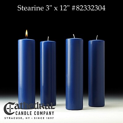 Select Stearine Wax .......... 3" x 12" ..........  4 Blue