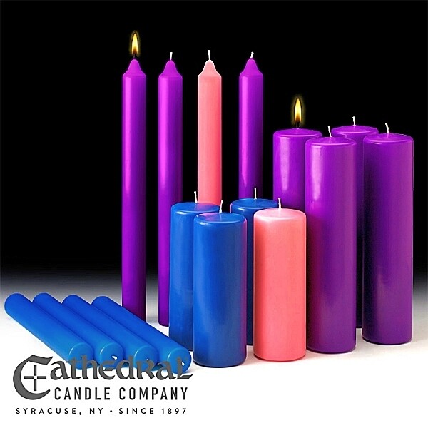 Advent Candles (Wax) Cathedral Candle Company