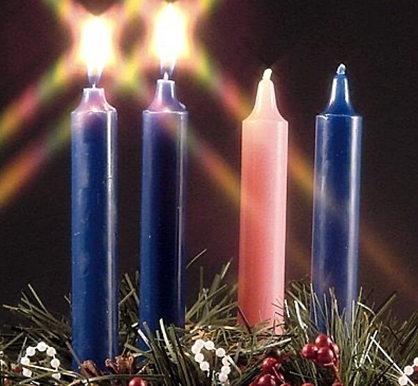 --Advent Candle Sets -Composition Wax 1-1/2&quot; x 15&quot; PE