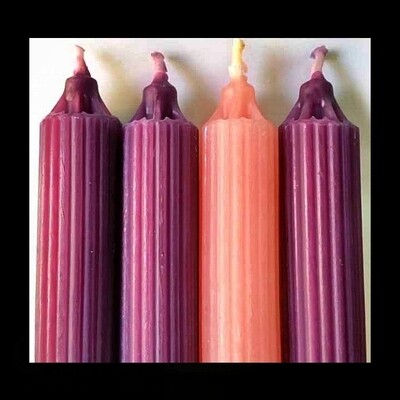 Advent Candle Sets ----- 100% Beeswax ----- Hollow Core ----- 1-1/2" x 15"