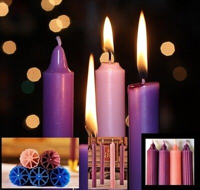 Advent Candles,  Christ Candles (Wax) Dadant