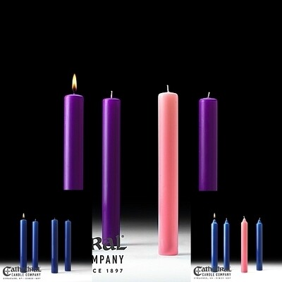 Stearine Wax Advent Candles 1-1/2" x 12"