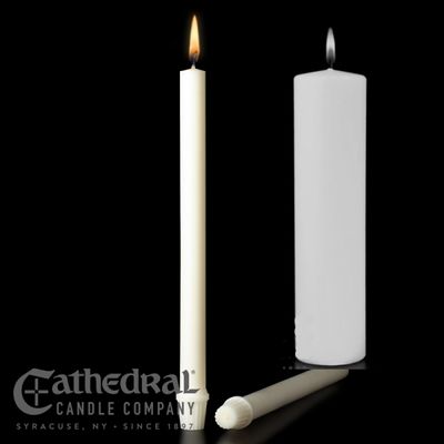 Stearine White Wax Altar Candles