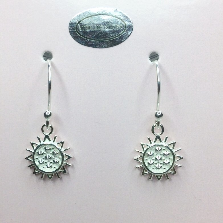 Silver Sun earrings