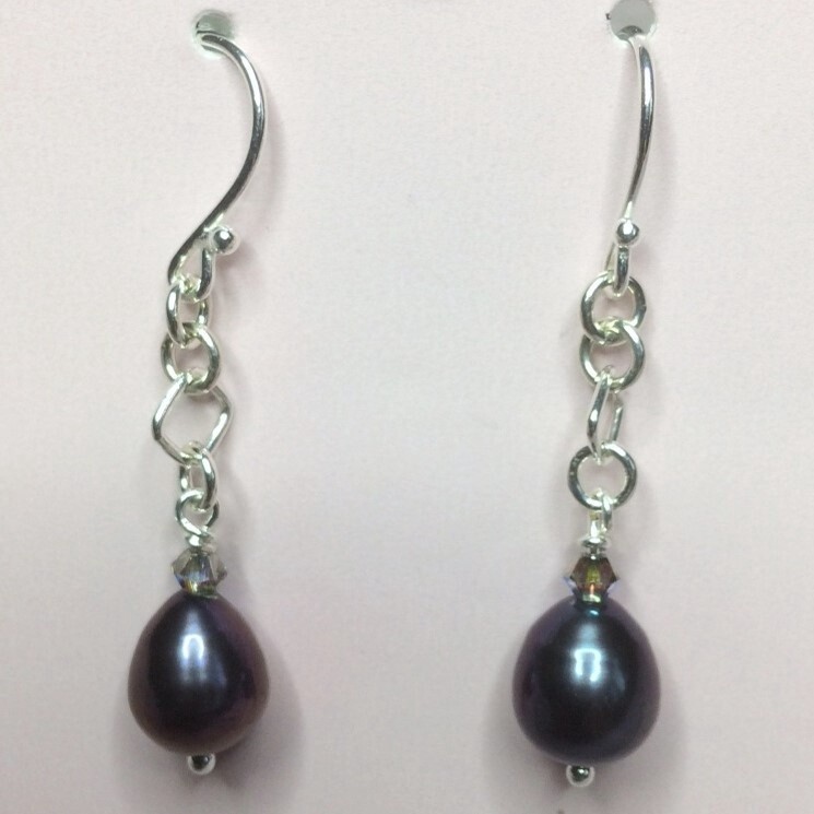 Peacock Fresh Water Pearl earrings