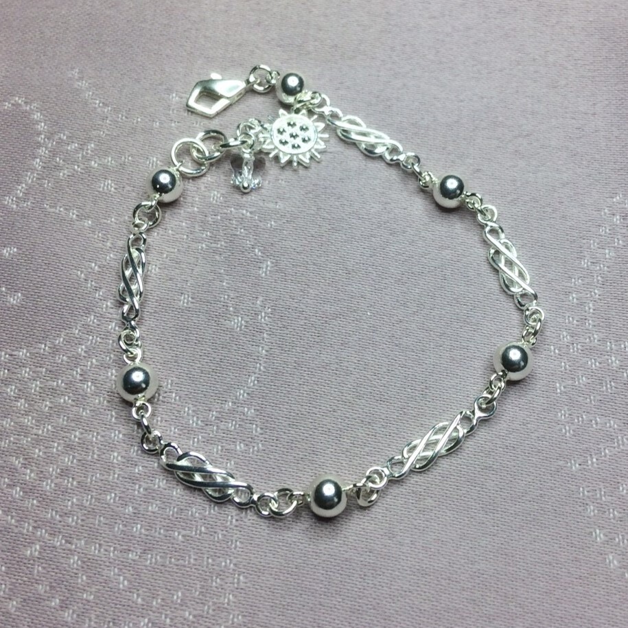 Infinity symbol with Sun charm Bracelet