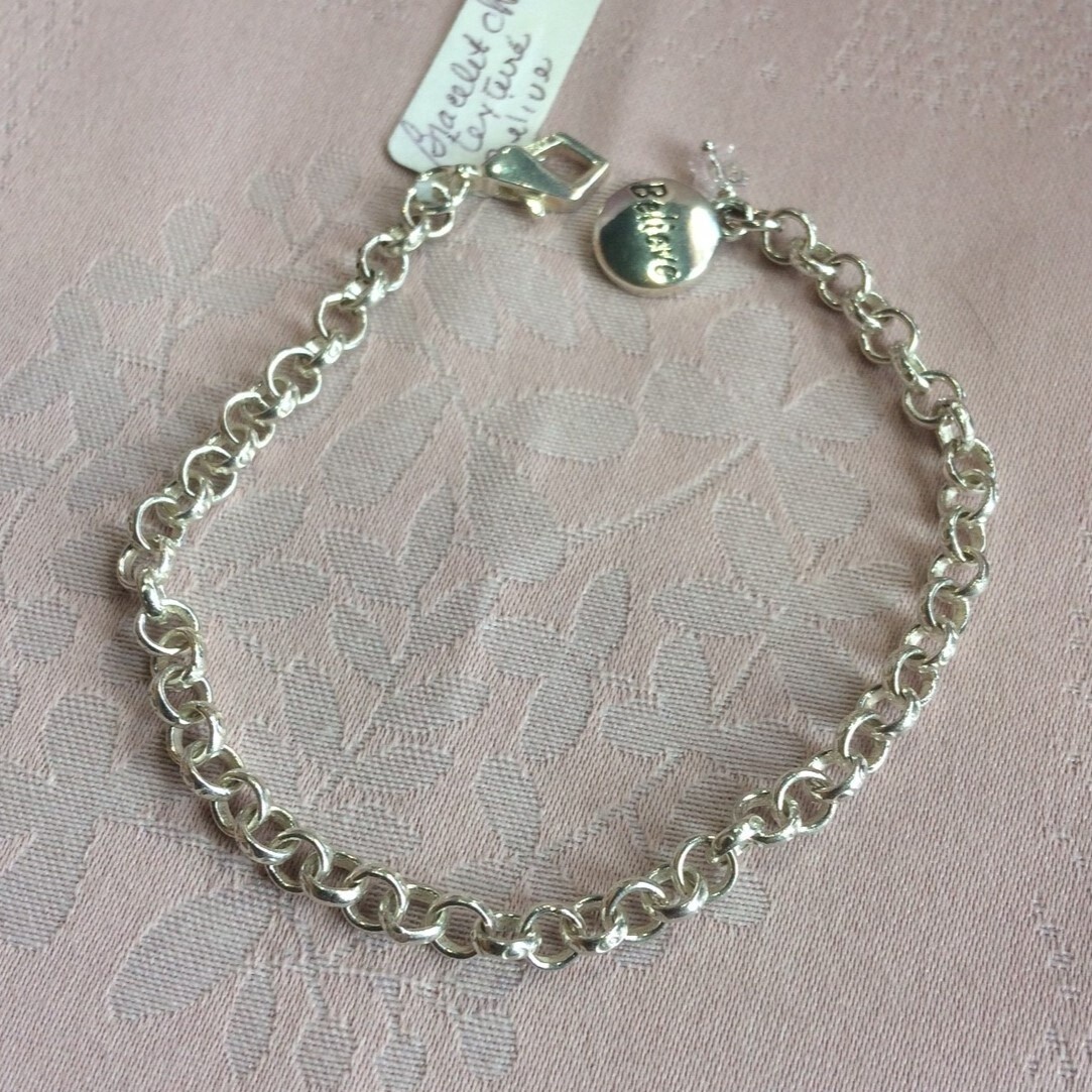 Textured chain bracelet 5mm rolo