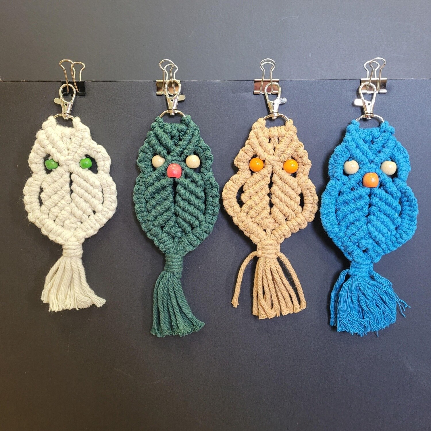 Macrame Owl keychain