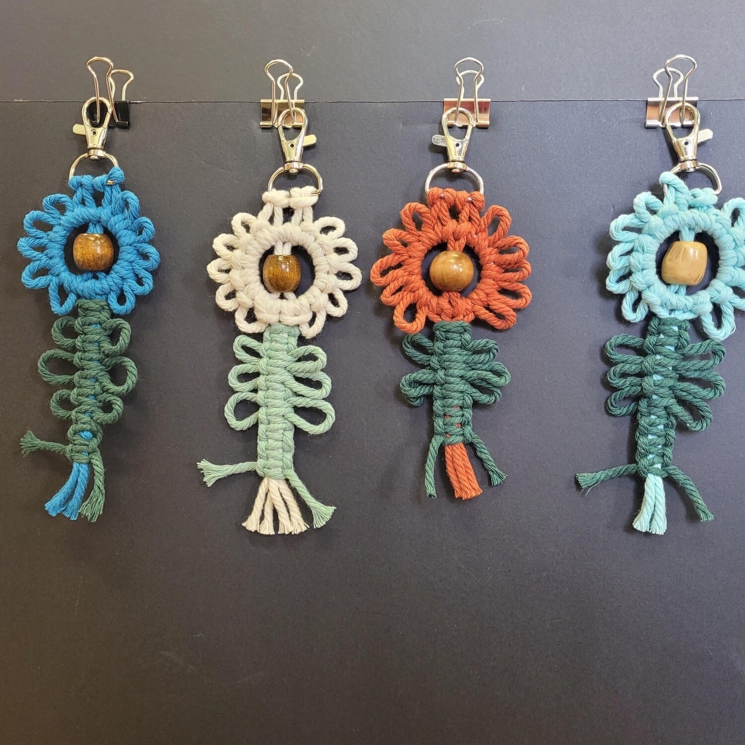 Macrame Flower keychain