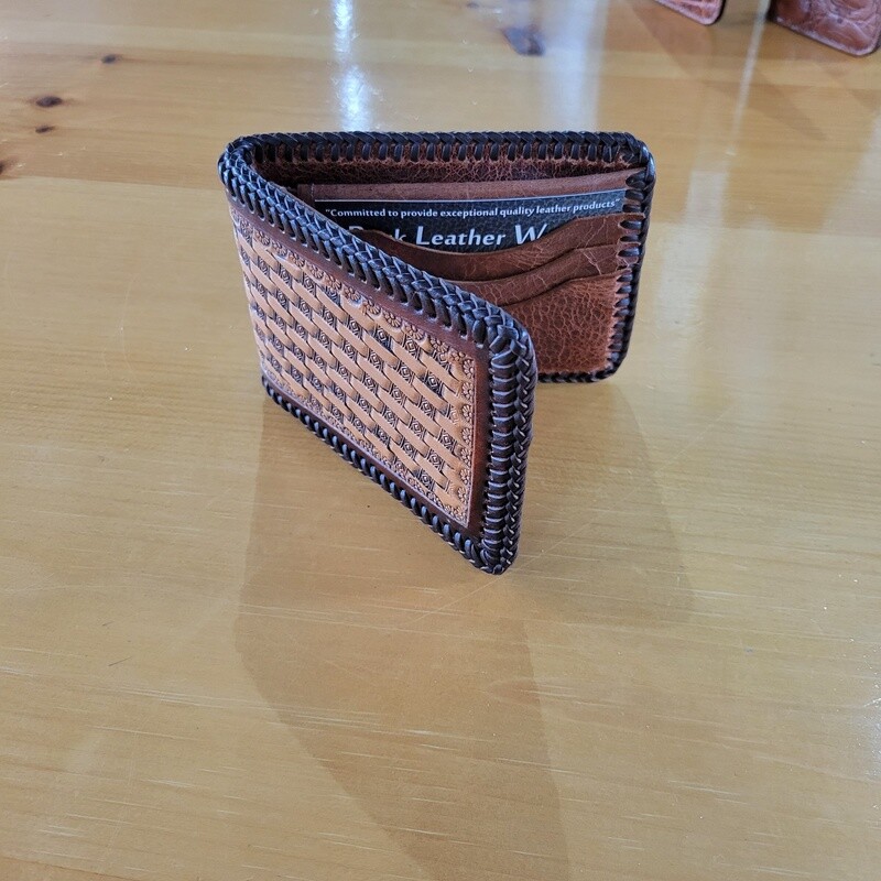 Brown/Beige Leather Wallet