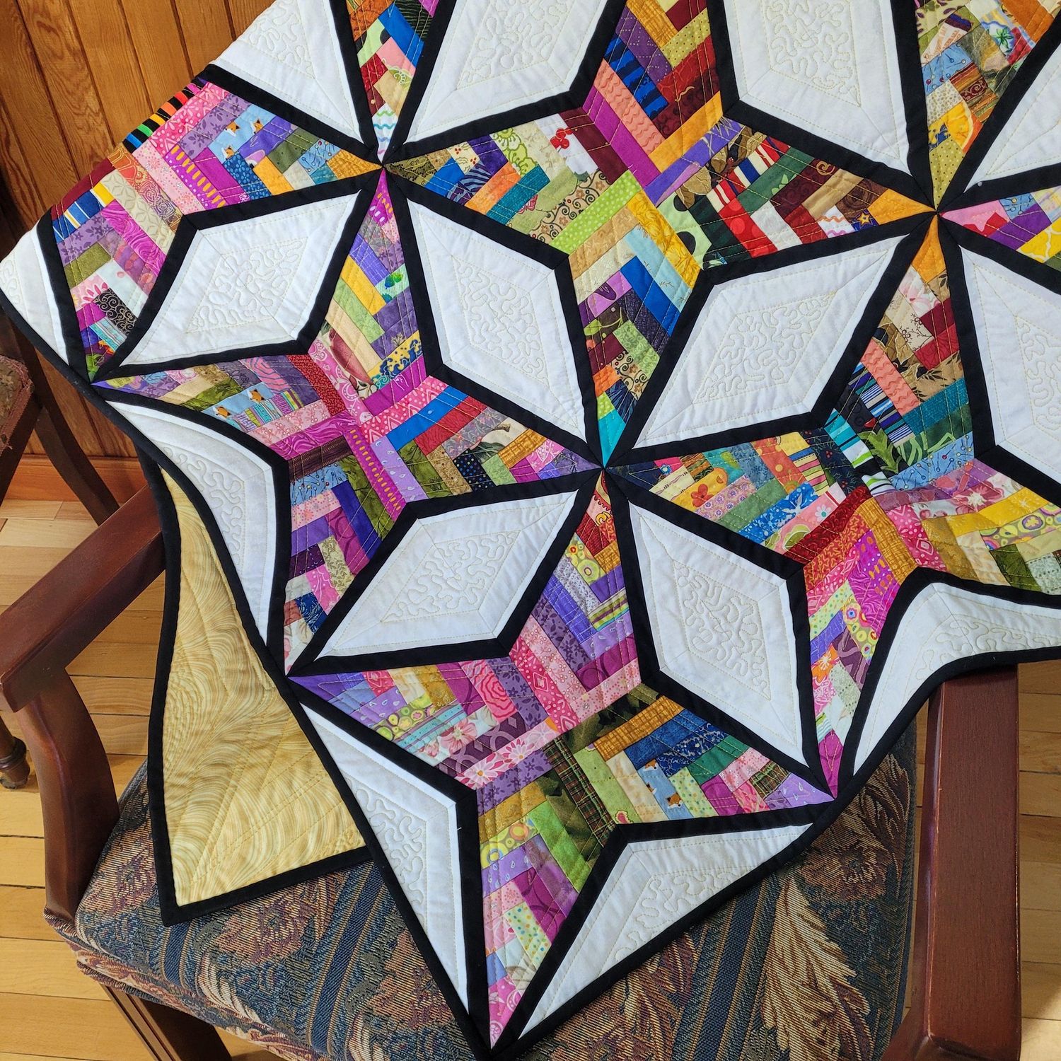 Small multi colored quilt