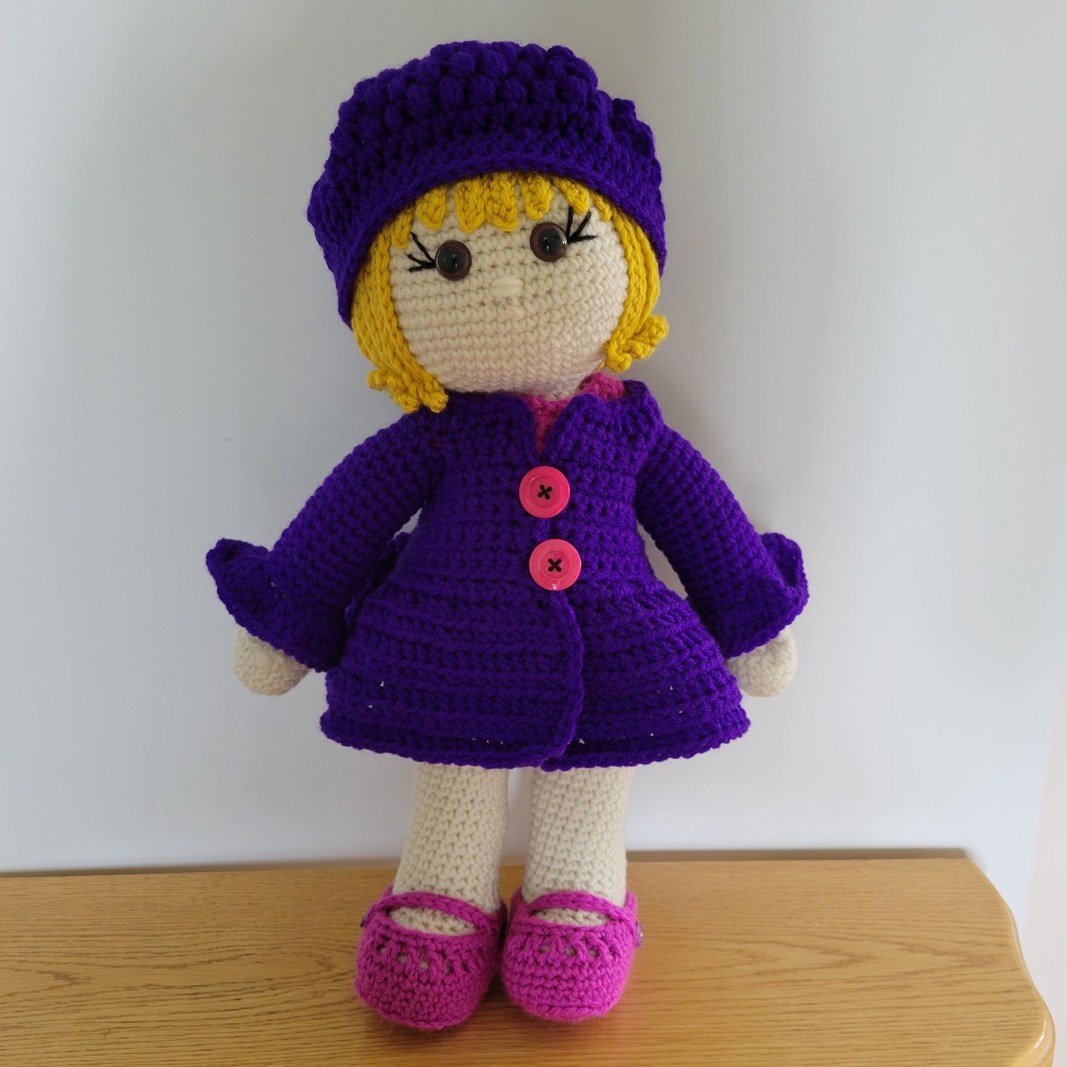 Crochet Doll -purple outfit