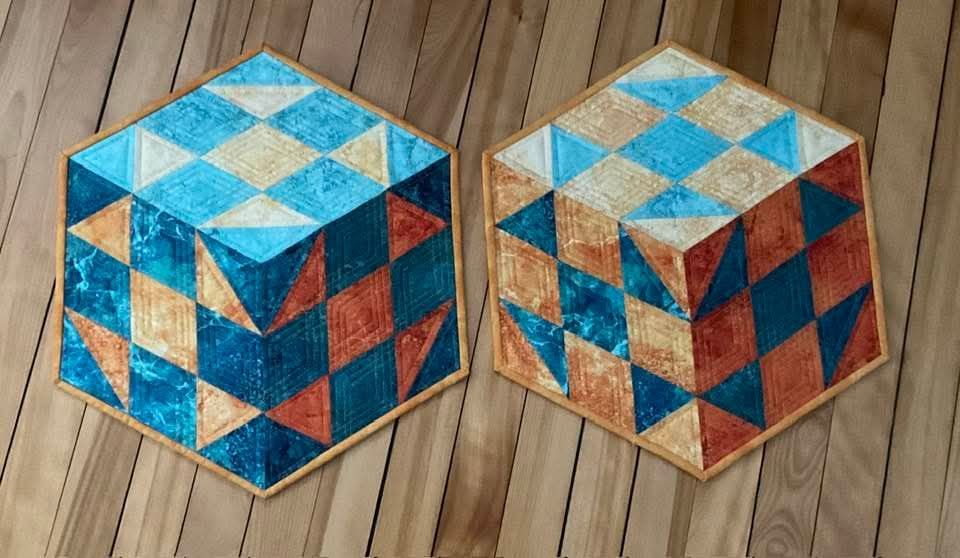 Set of 2 Hezagon Placemats