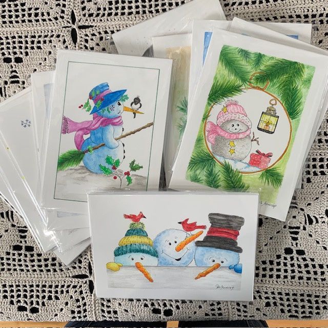 Various Xmas and Winter Cards on Foam backing