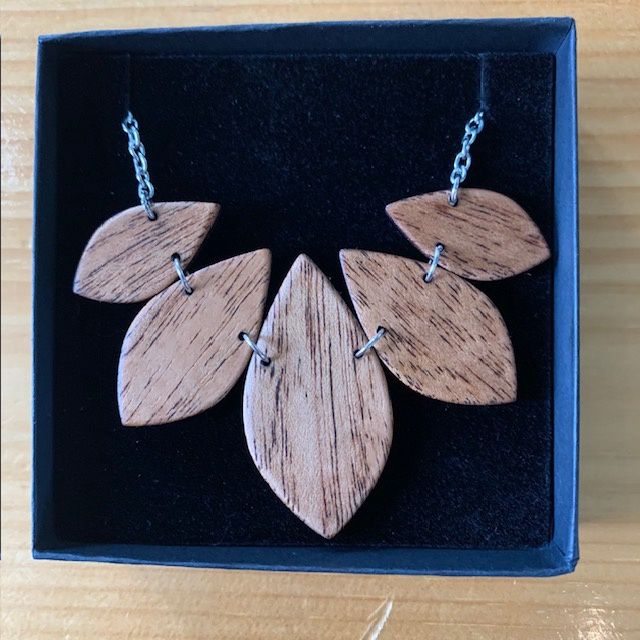 Necklace with Mahogany Petals