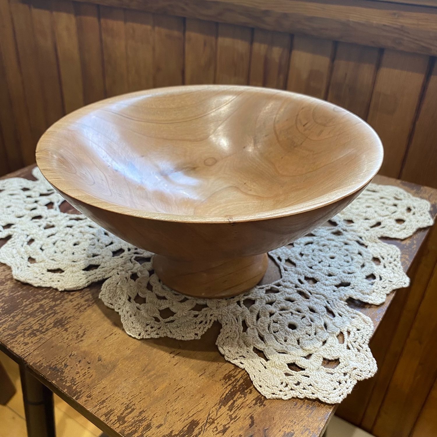 Black cherry wood bowl