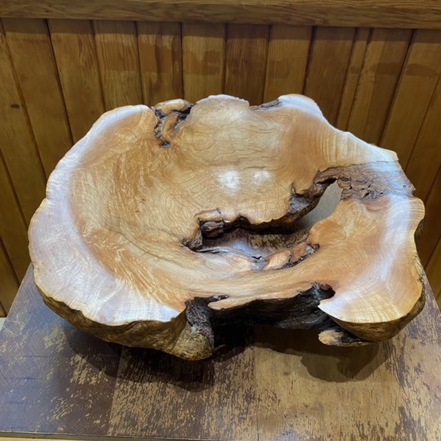Large maple burl bowl