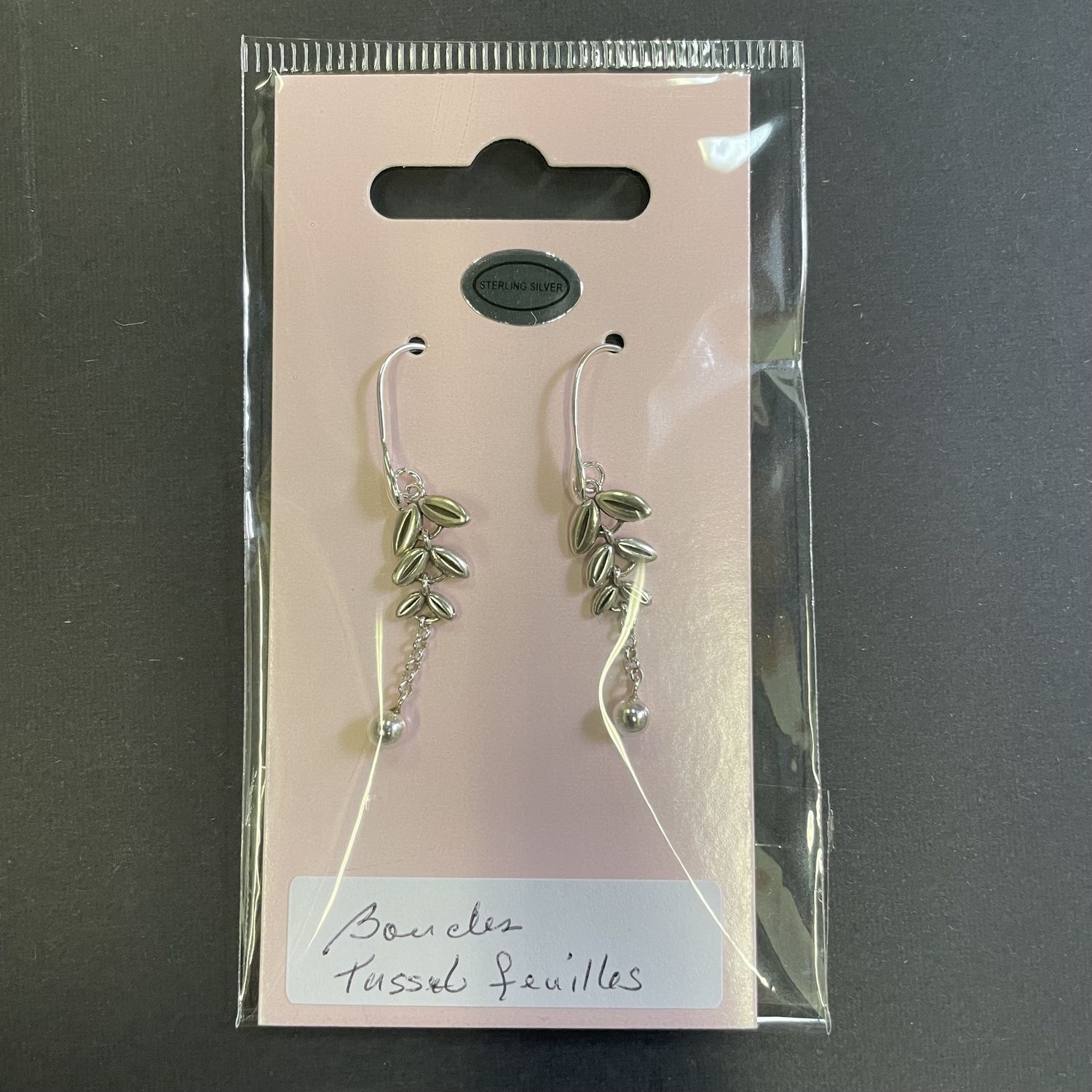 Tassel leaf earrings