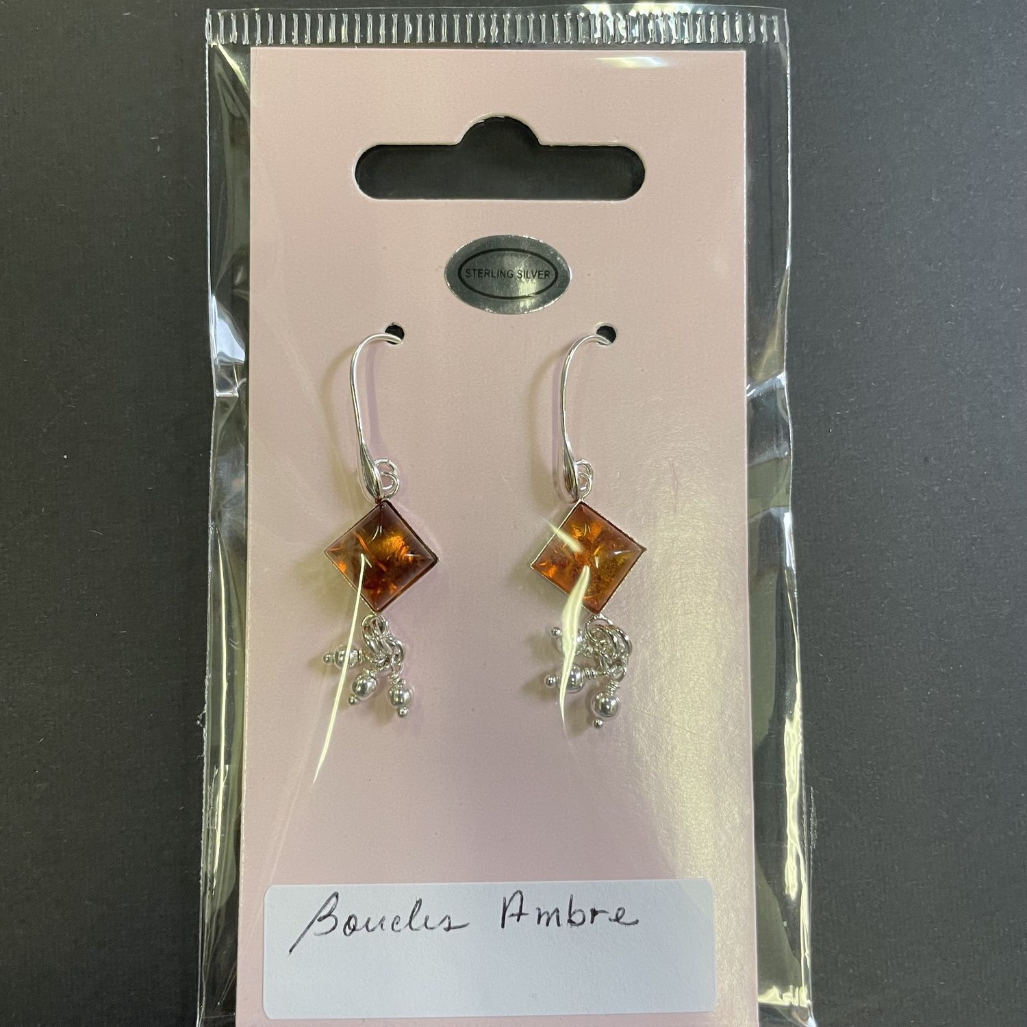 Amber earrings