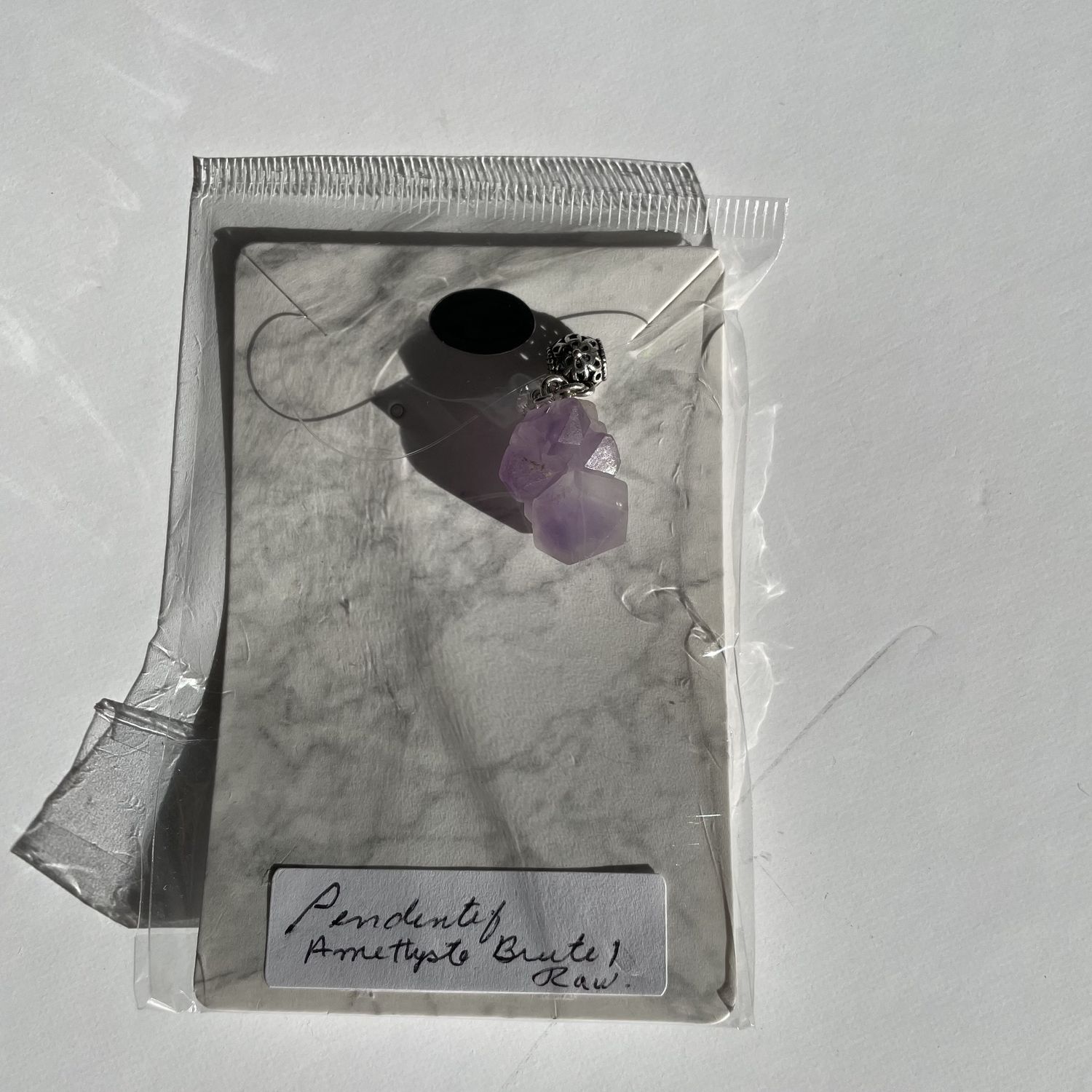 Raw Amethyst Pendant