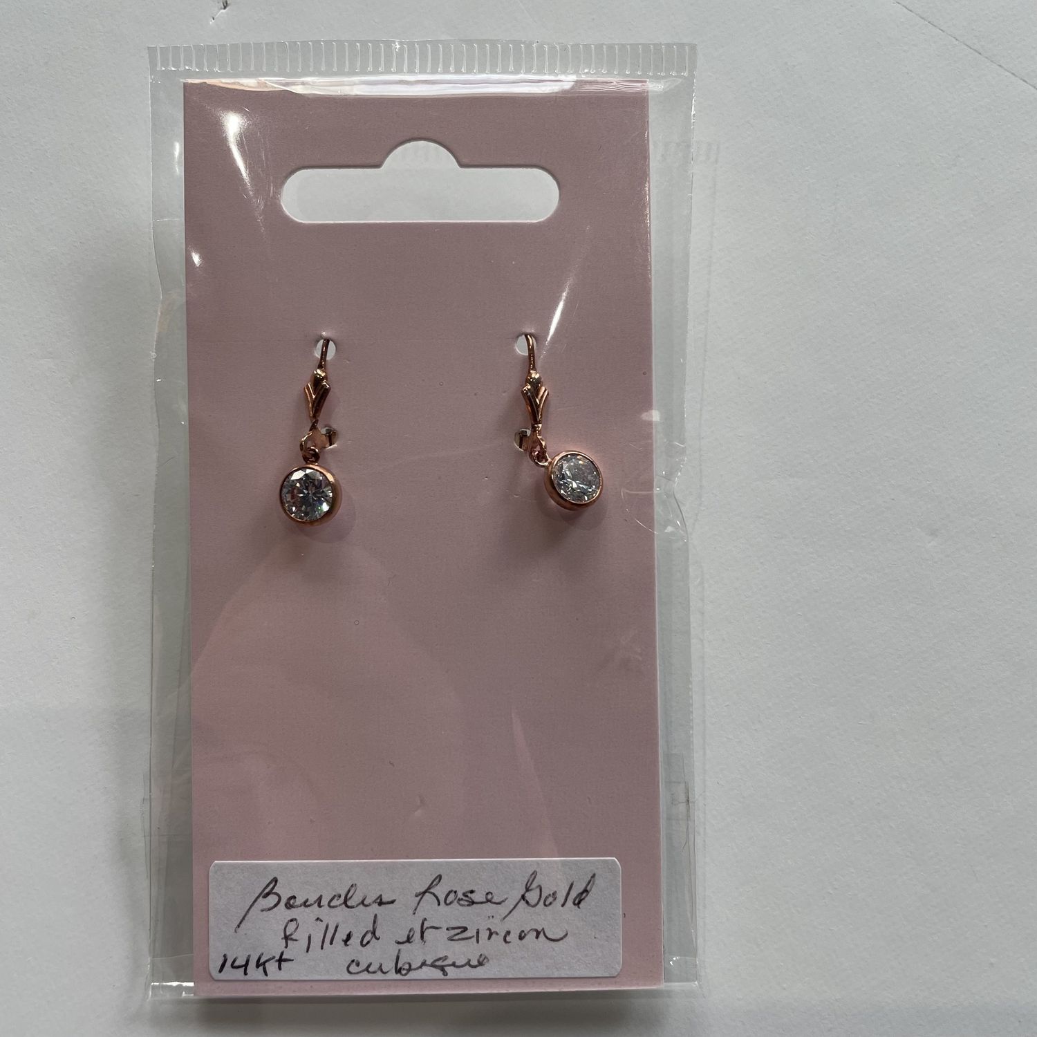 14 karat rose gold filled earrings