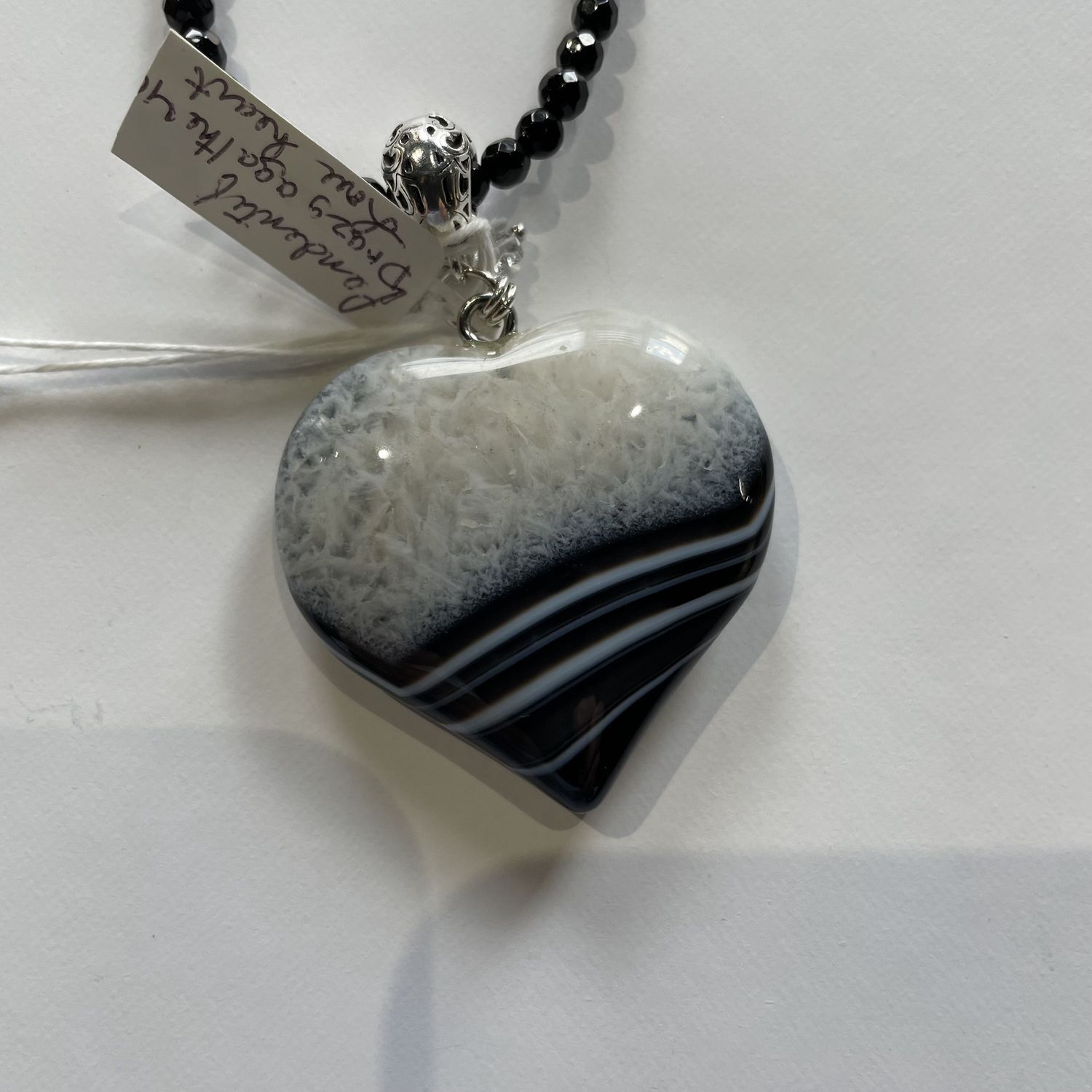 Druzy agate pendant Love heart