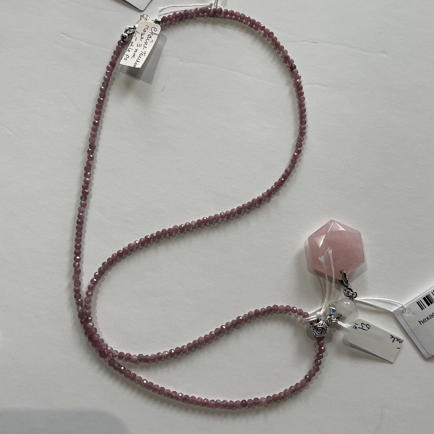 pink tourmaline necklace