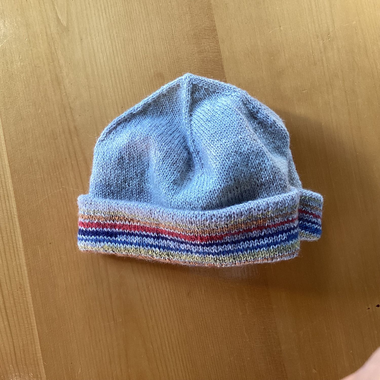 Knitted Reversible Toque Multi/Grey