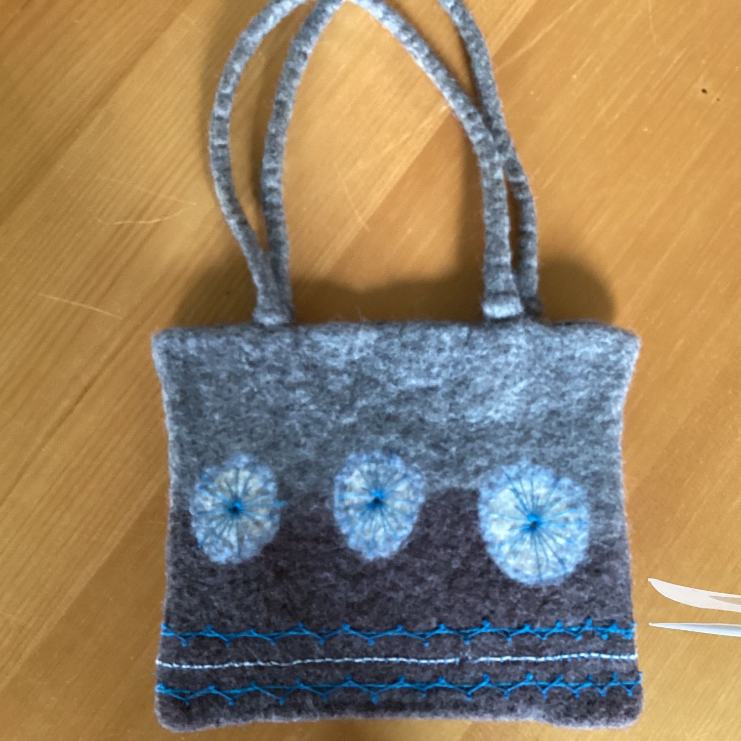 Wet Felted Embroidered Bag