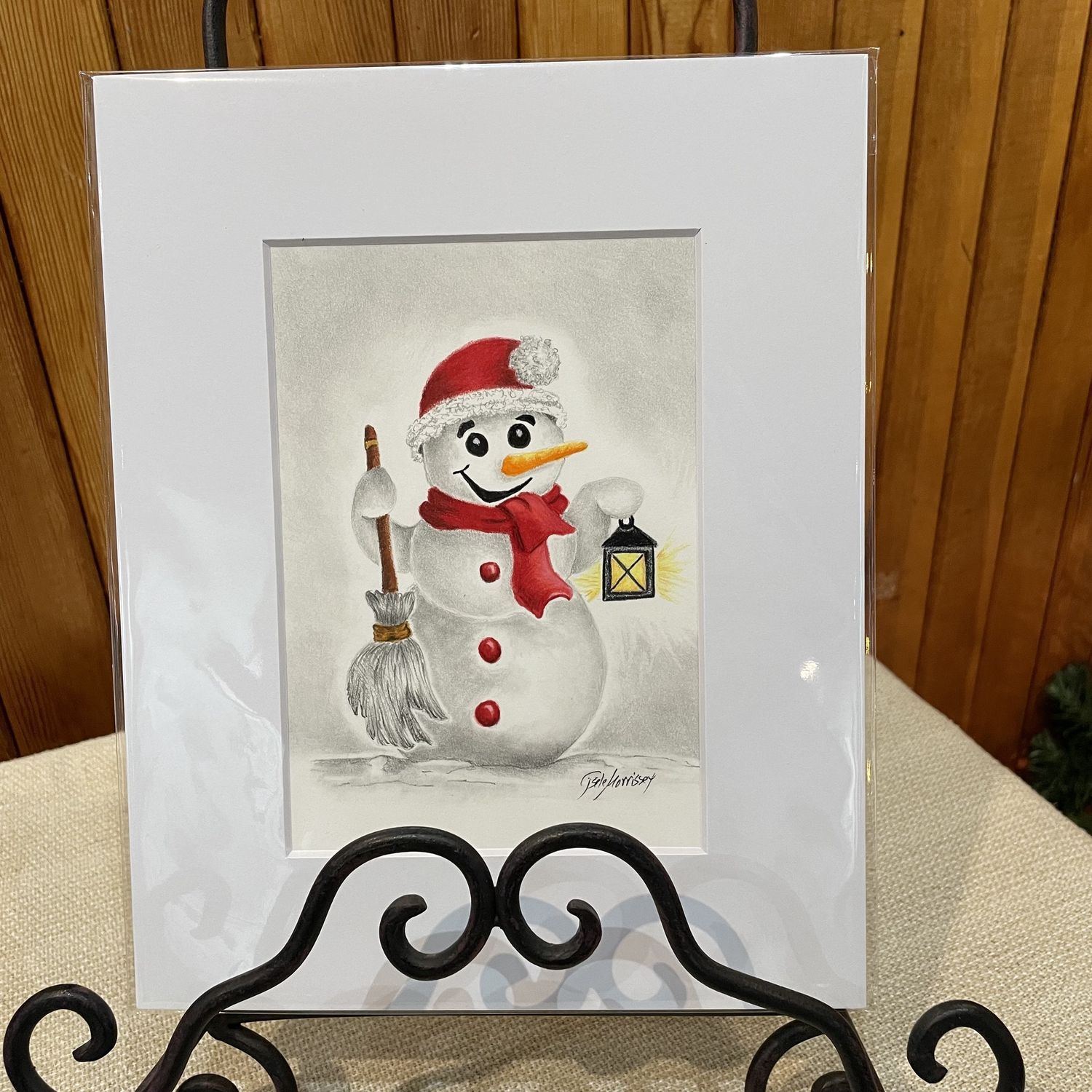 Snowman twith red scarf